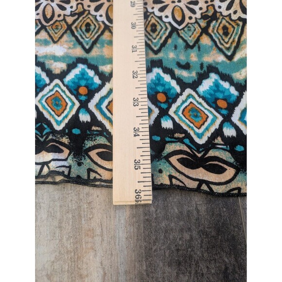 Vintage Norma Allen Maxi Skirt Women's Large Aztec Tribal Native Print VTG - Picture 2 of 5